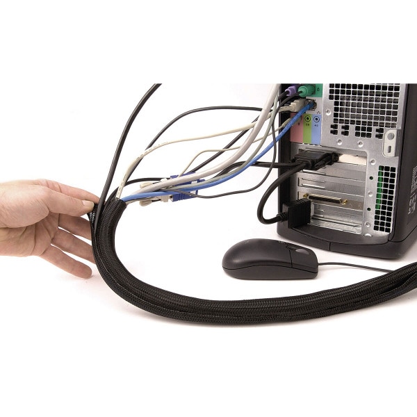 Main product image for Techflex 1/2" F6 Split Braided Cable Sleeving 25 ft. Black 082-456
